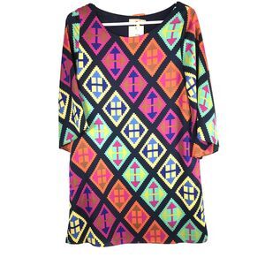 Womens Boho Dress Size Small‎ Colorful Hippie Bell Sleeves NWT